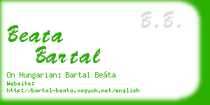 beata bartal business card